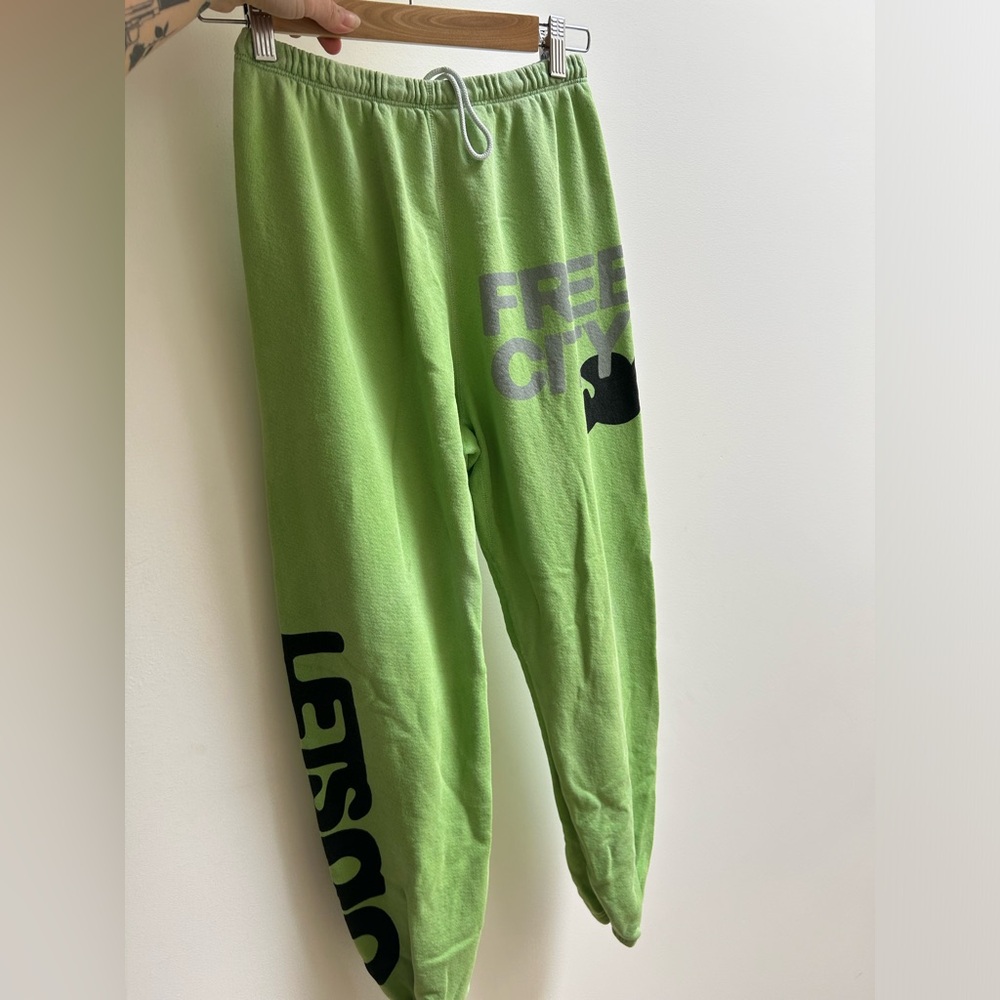 Freecity green sweatpants /joggers small